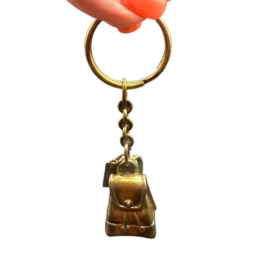 Coach Daypack Icon Vintage Brass Key Chain Key Charm - Picture 4 of 10